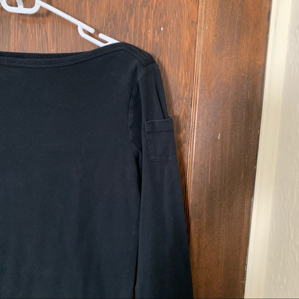 🖤✨Chaps: Boat Neck 3/4 sleeve with sleeve pocket top - Picture 4 of 8